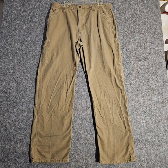 Carhartt Other - Carhartt Pants Mens 38x34 Brown Dungaree Fit Carpenter Workwear Cotton B151
